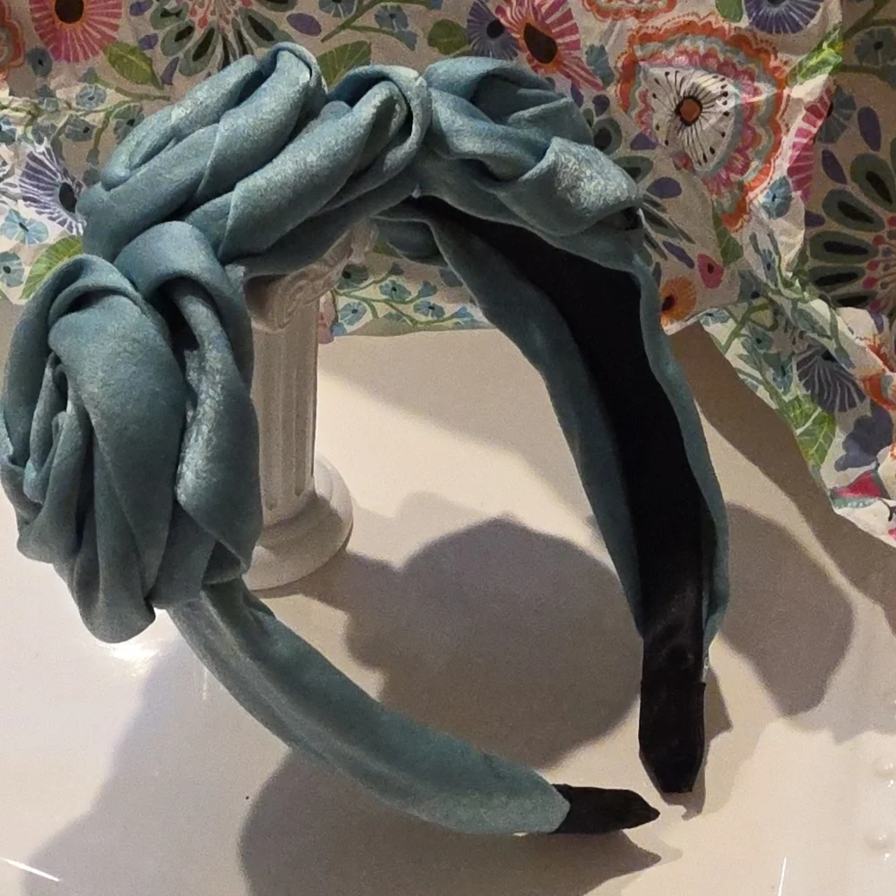 New! Rose headband turquoise Statement | NWOT